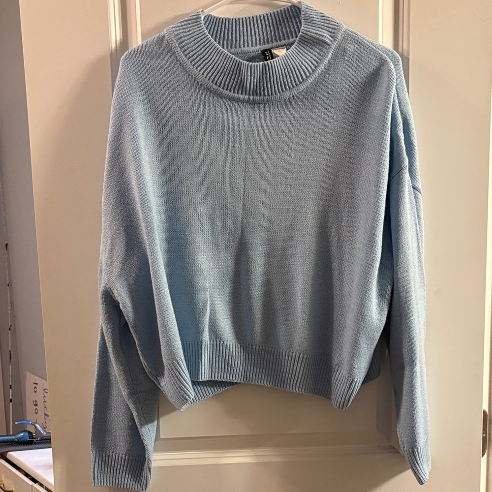 H&M Soft Sky Blue Crew Neck Sweater